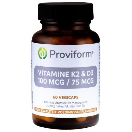 Vitamine K2 100mcg & D3 75mcg