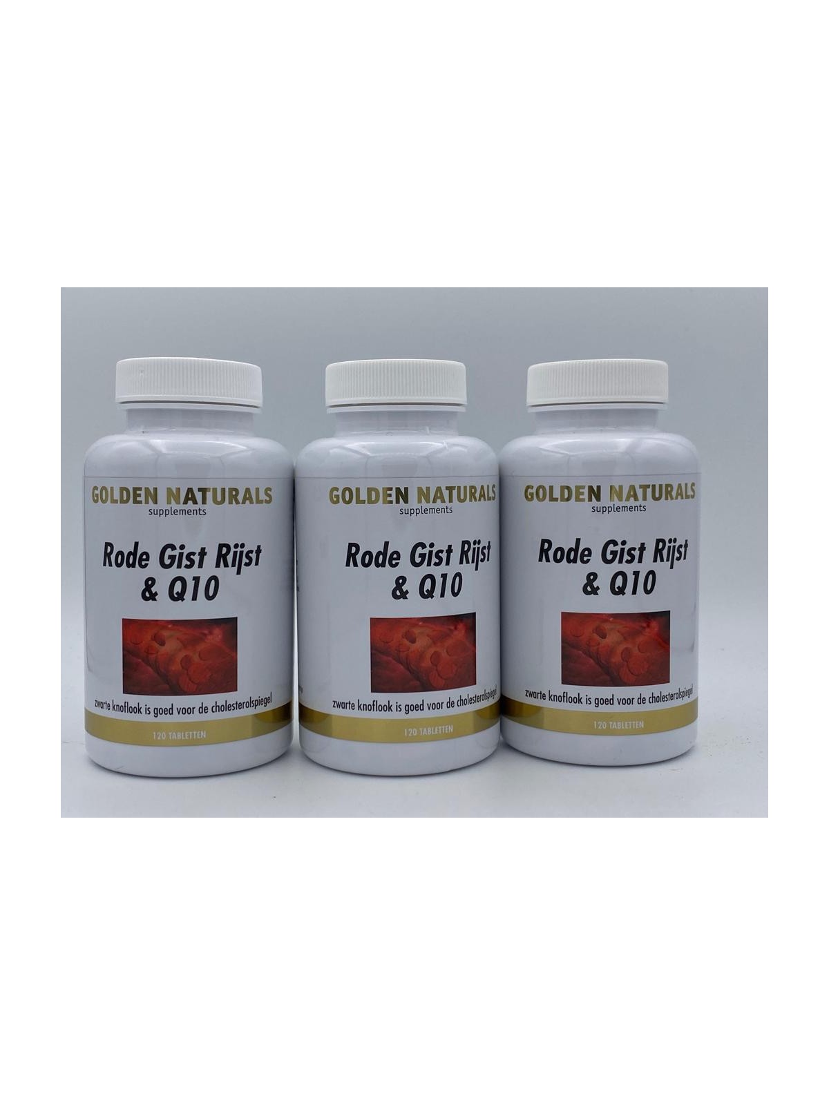 Golden Naturals Rode Gist Rijst & Q10 2+1 gratis