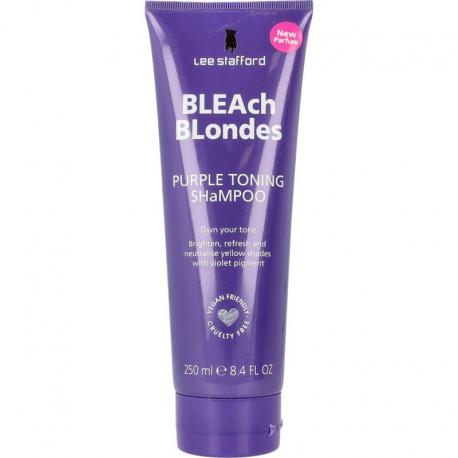 Bleach blondes purple toning shampoo