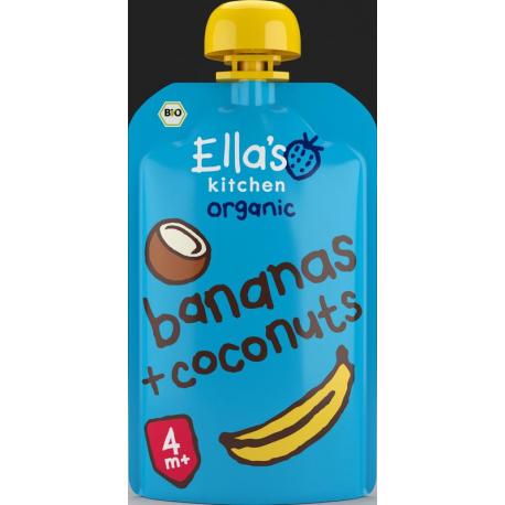 Bananas & coconut knijpzakje 4+ maanden bio