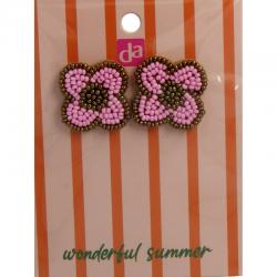 Summer earings flower pink