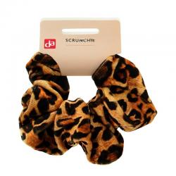 Scrunchie velvet panterprint