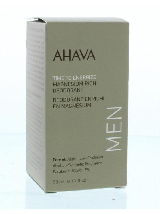 Men deodorant roll on magnesium rich
