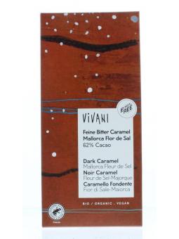 Chocolade puur 62% caramel fleur de sel bio