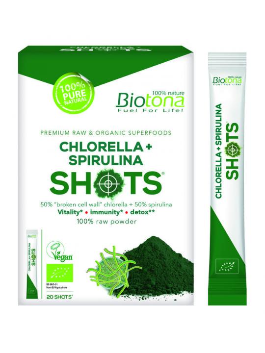 Chlorella spirulina shots 2.2 gram bio