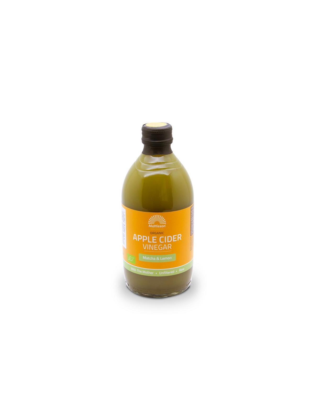 Organic apple cider vinegar matcha lemon bio