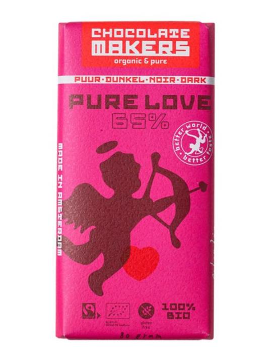 Pure love reep 65% puur fairtrade bio
