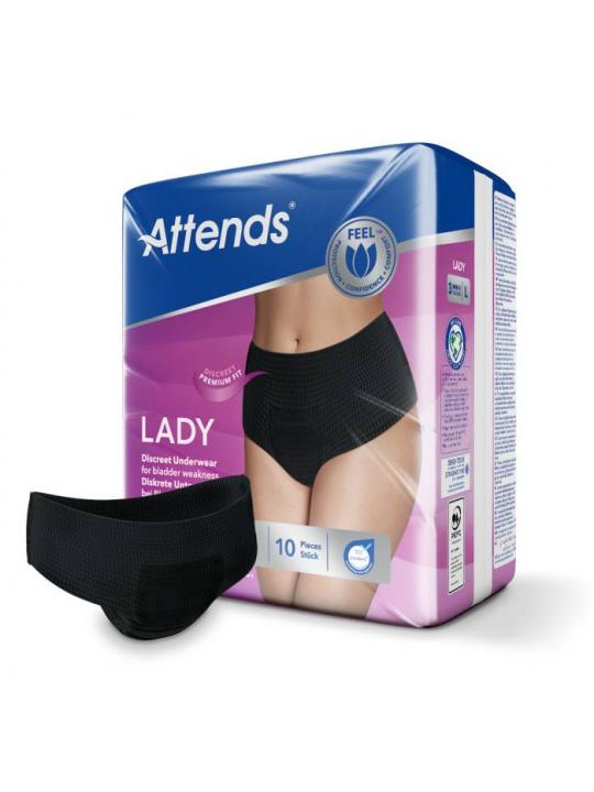 Lady discreet underwear zwart 3M