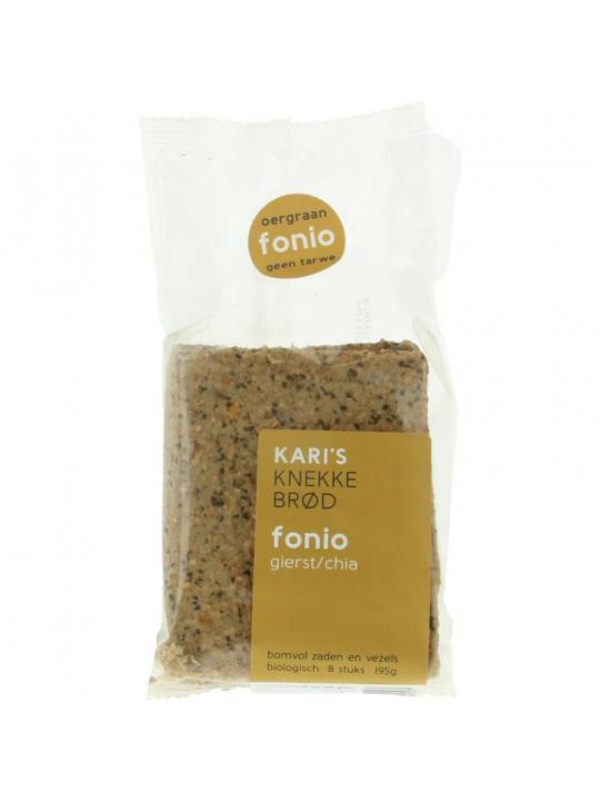 Knekkebrod fonio gierst/chia bio