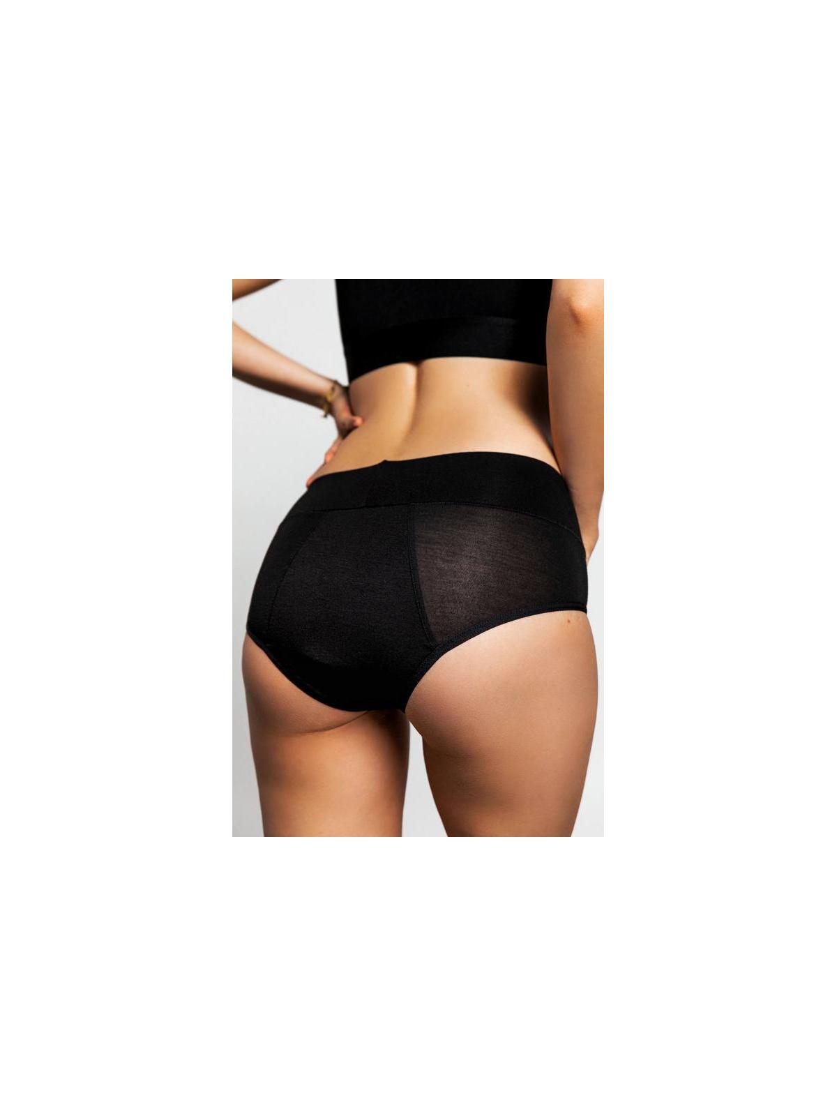 Boyshort low rise maat L zwart teen period