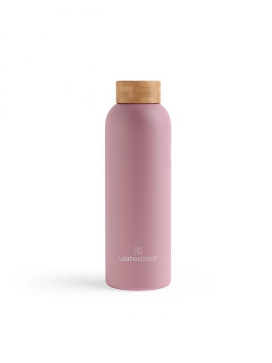 Roestvrijstalen drinkfles pastel pink matt 600ml