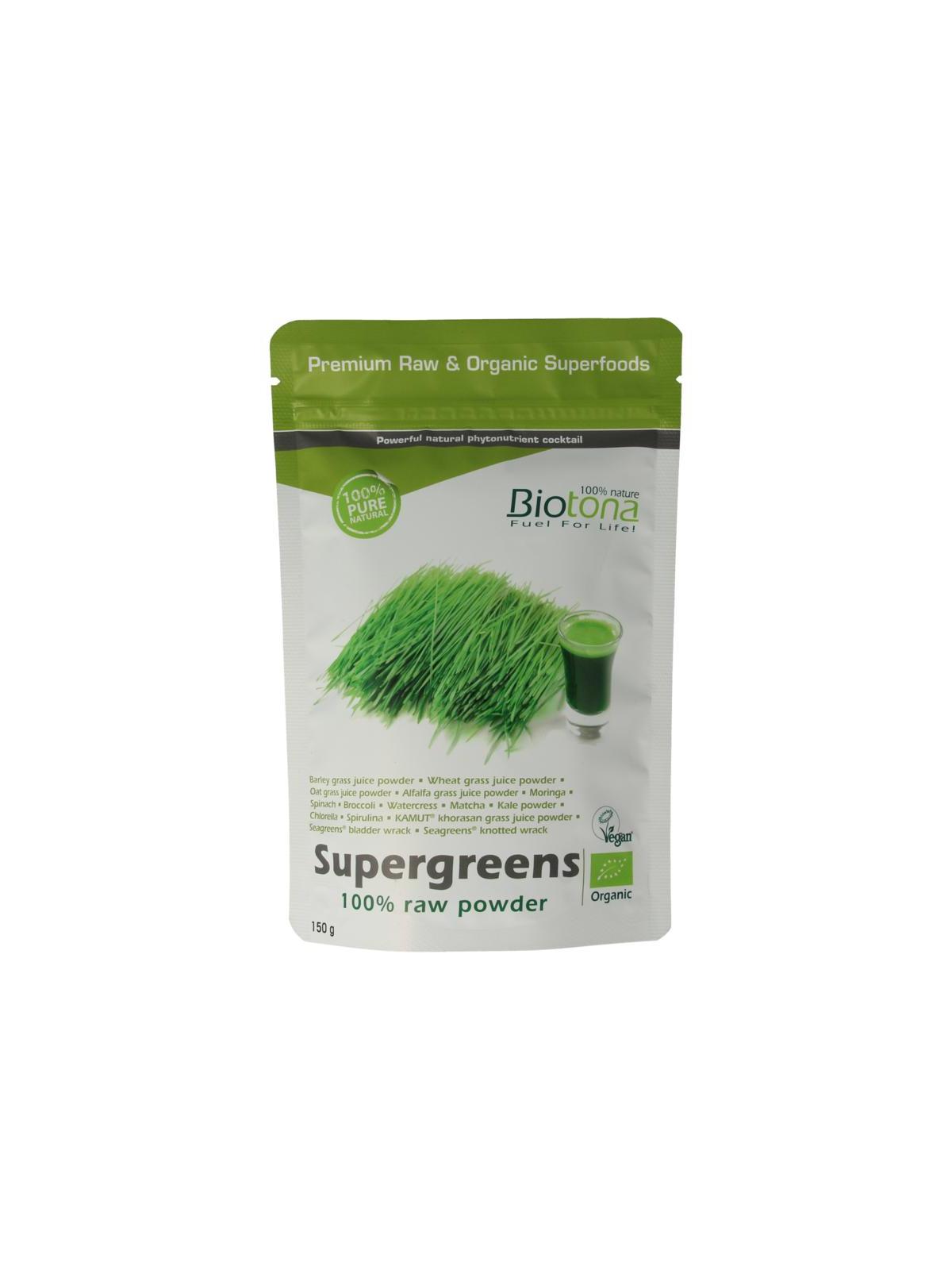 Supergreens raw powder bio