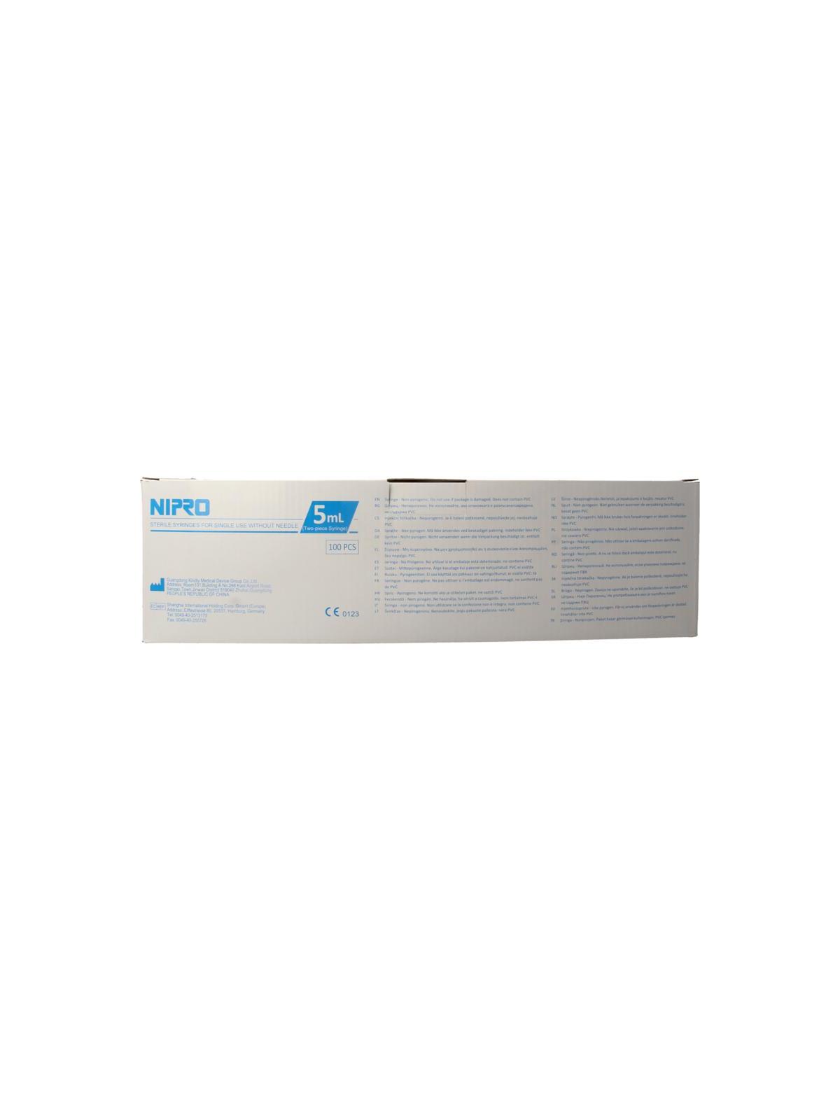 Injectiespuit 2-delig 5ml luer slip excentrisch