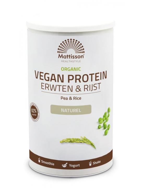 Vegan protein erwten & rijst naturel bio