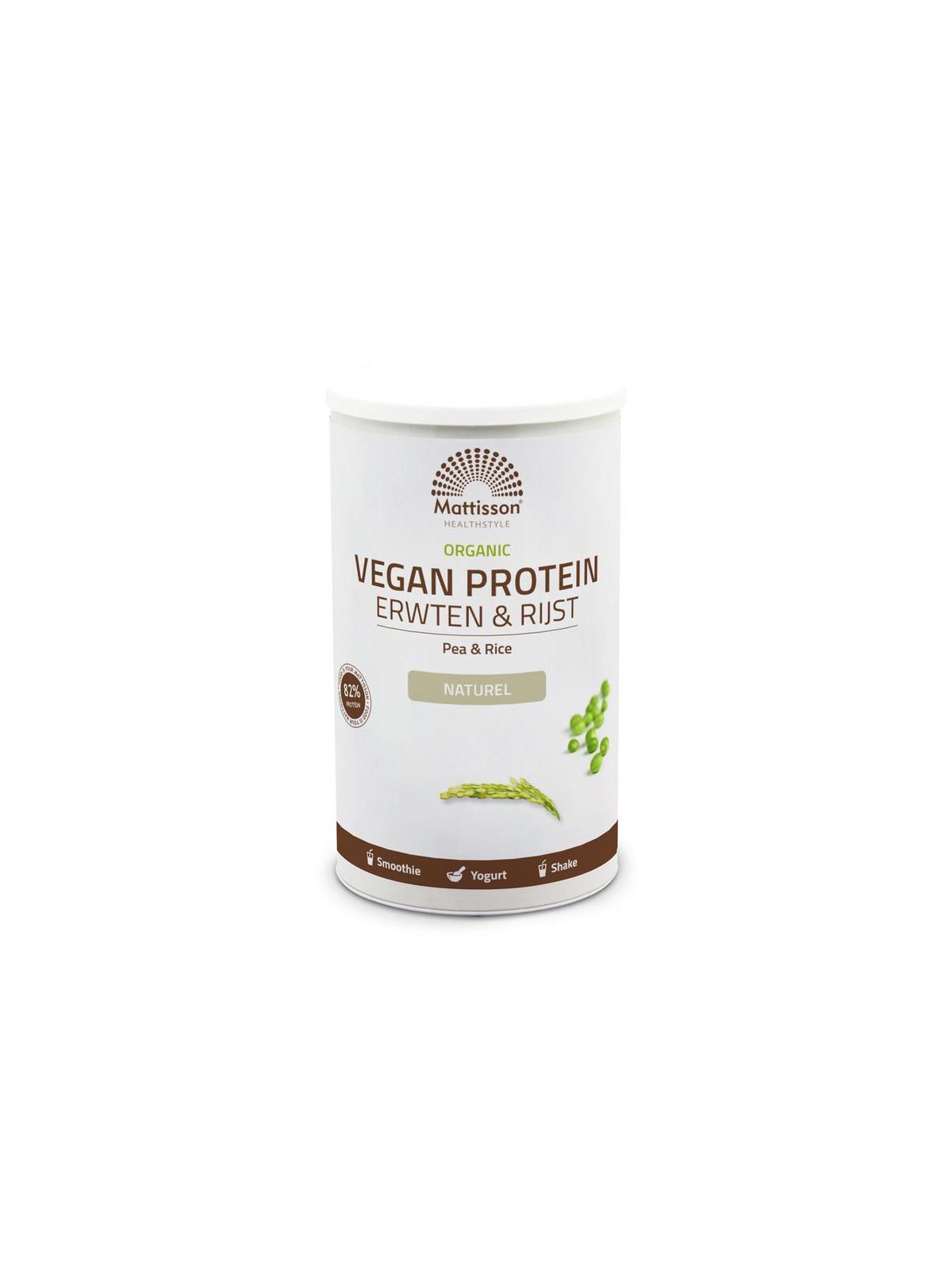 Vegan protein erwten & rijst naturel bio