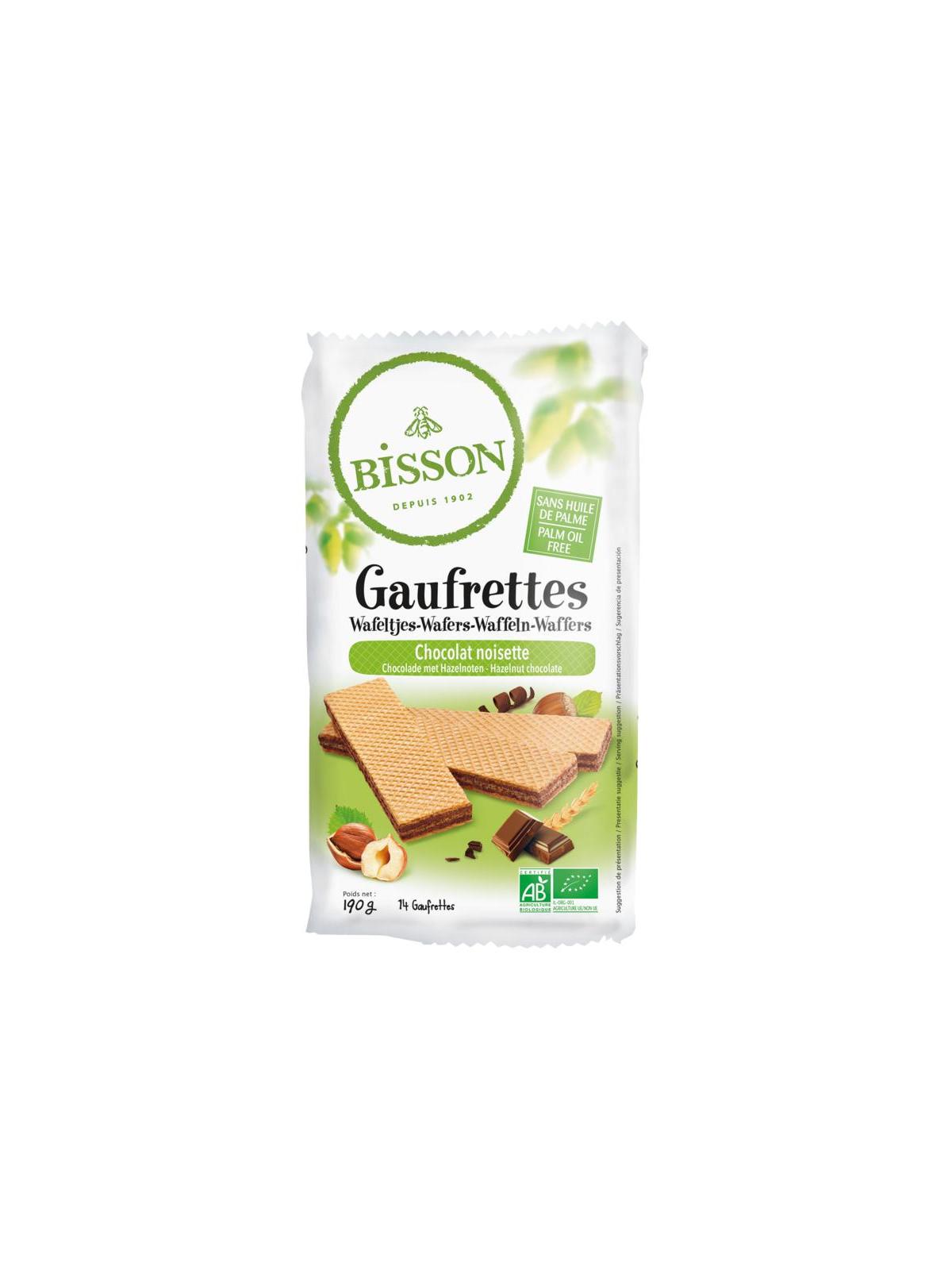 Wafels choco hazelnoot bio