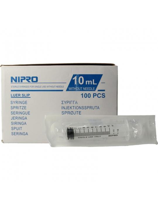 Injectiespuit luer 10ml 3-delig