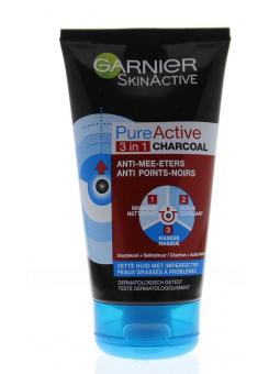 SkinActive pure active 3-in-1 charcoal reiniging