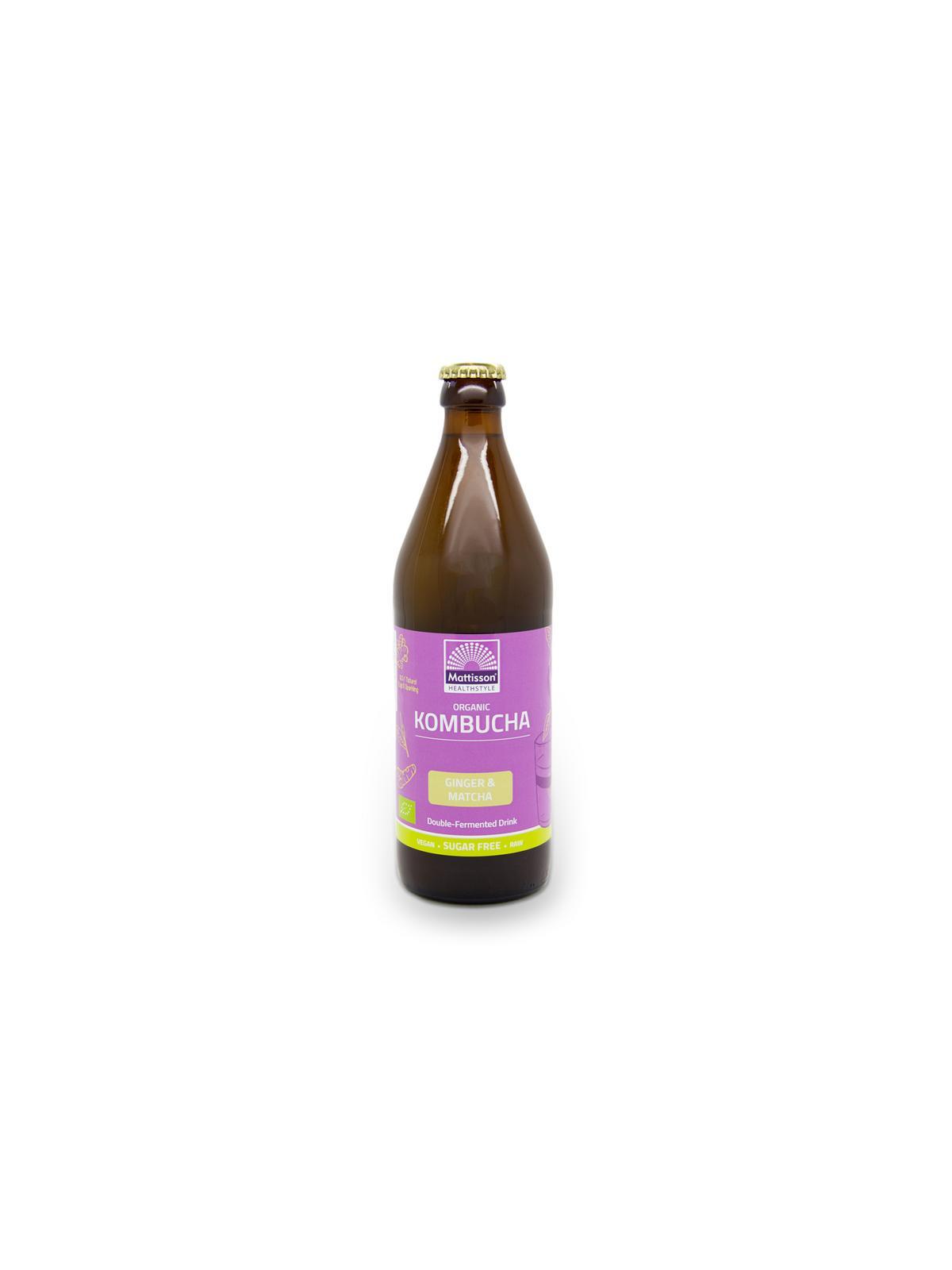 Kombucha ginger & matcha double fermented bio