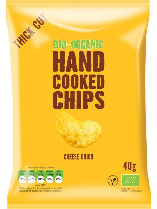 Chips handcooked kaas & ui bio