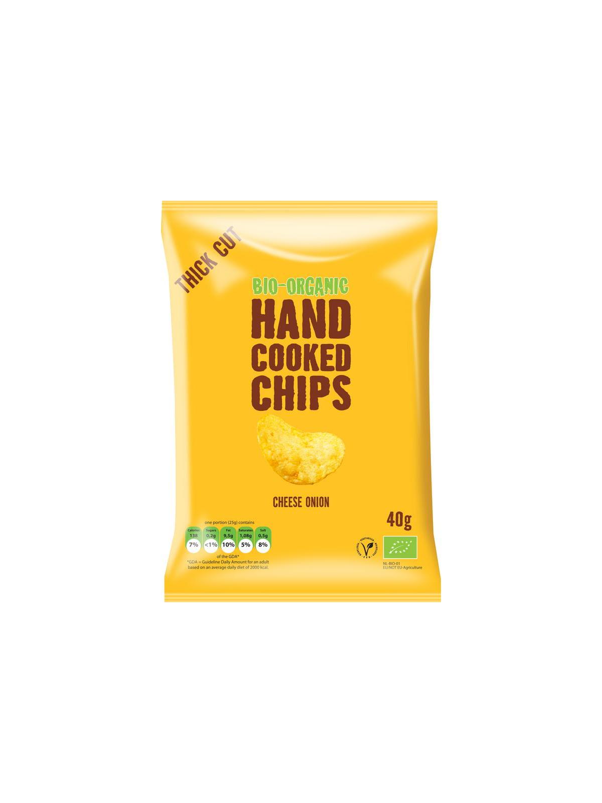 Chips handcooked kaas & ui bio