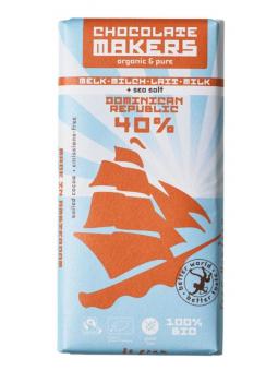 Reep tres hombres 40% melk zeezout fairtrade bio