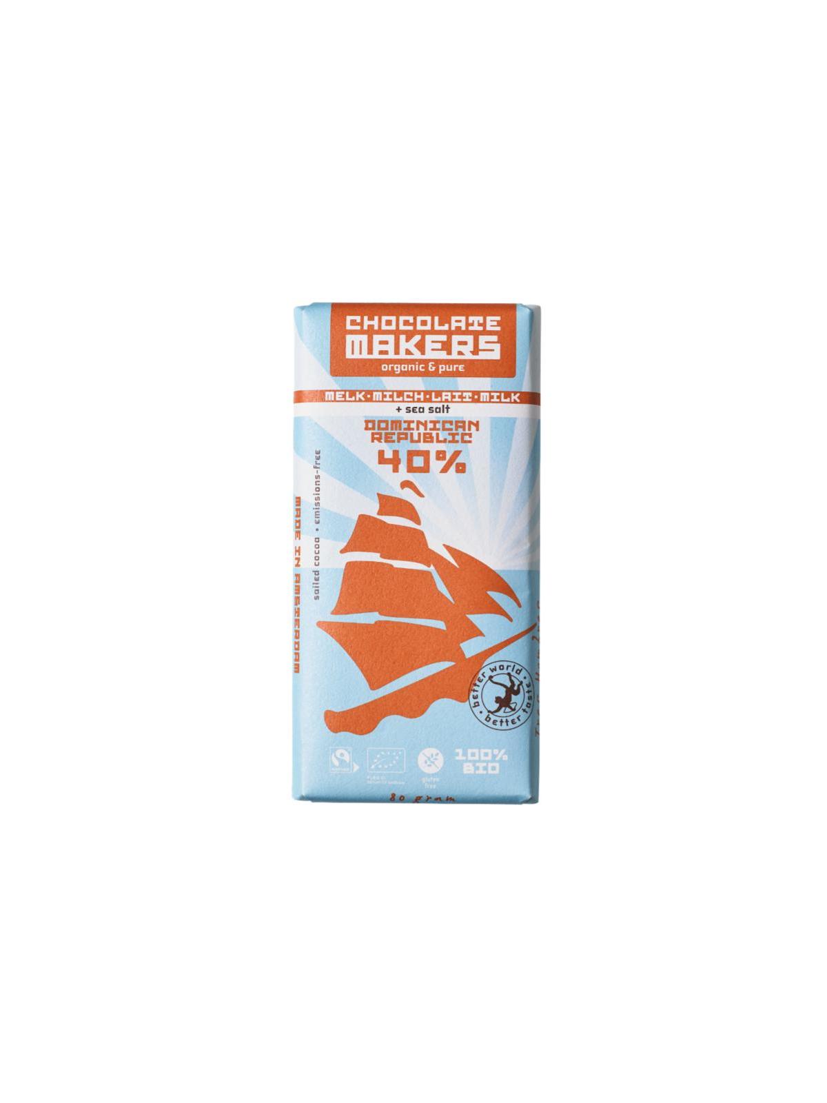Reep tres hombres 40% melk zeezout fairtrade bio