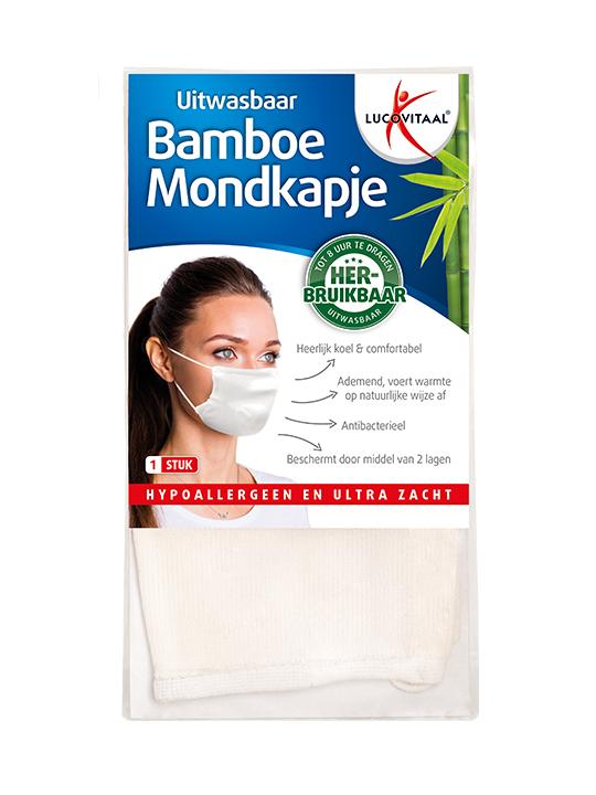 Bamboe mondkapje wit