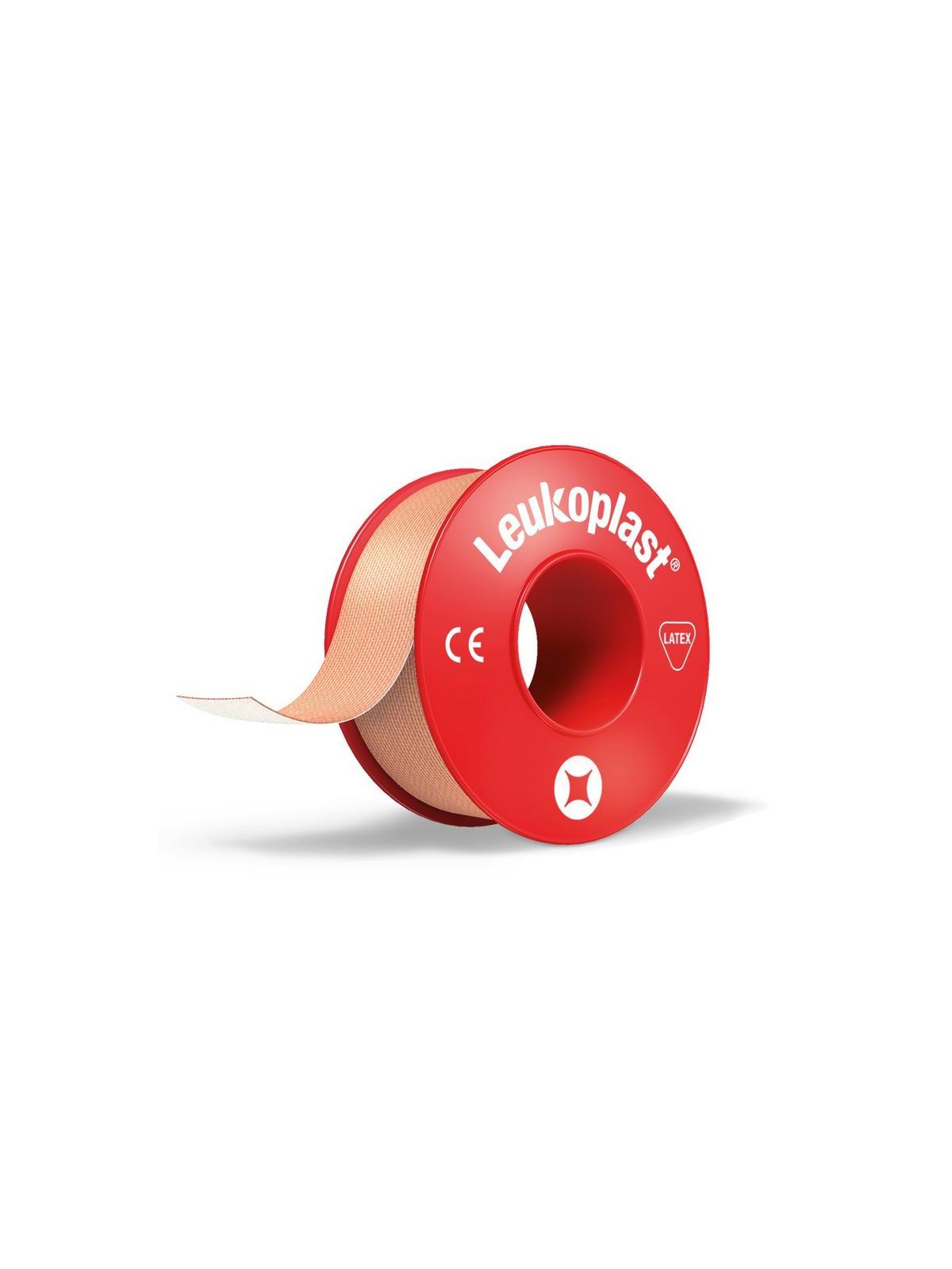 Hechtpleister 5m x 1.25cm rood