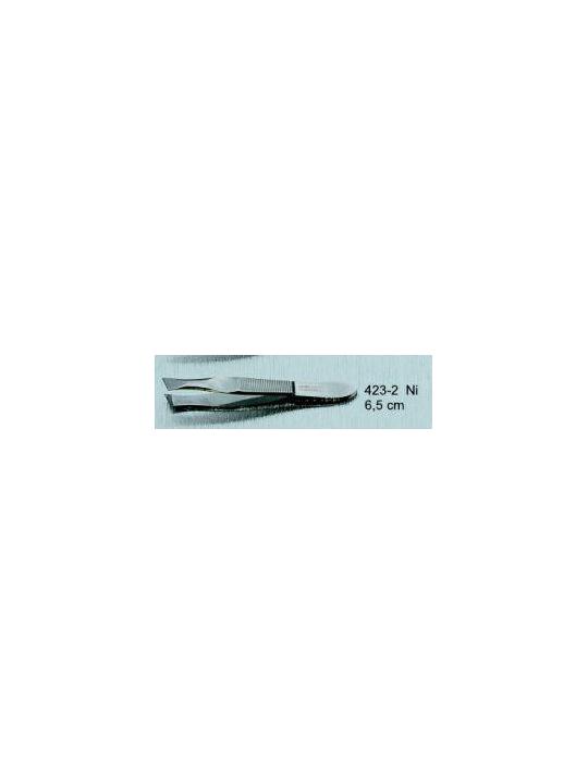 Pincet 6,5cm nikkel 423-2