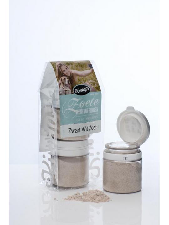 Zwart wit potjes zoet 2 x 30 gram