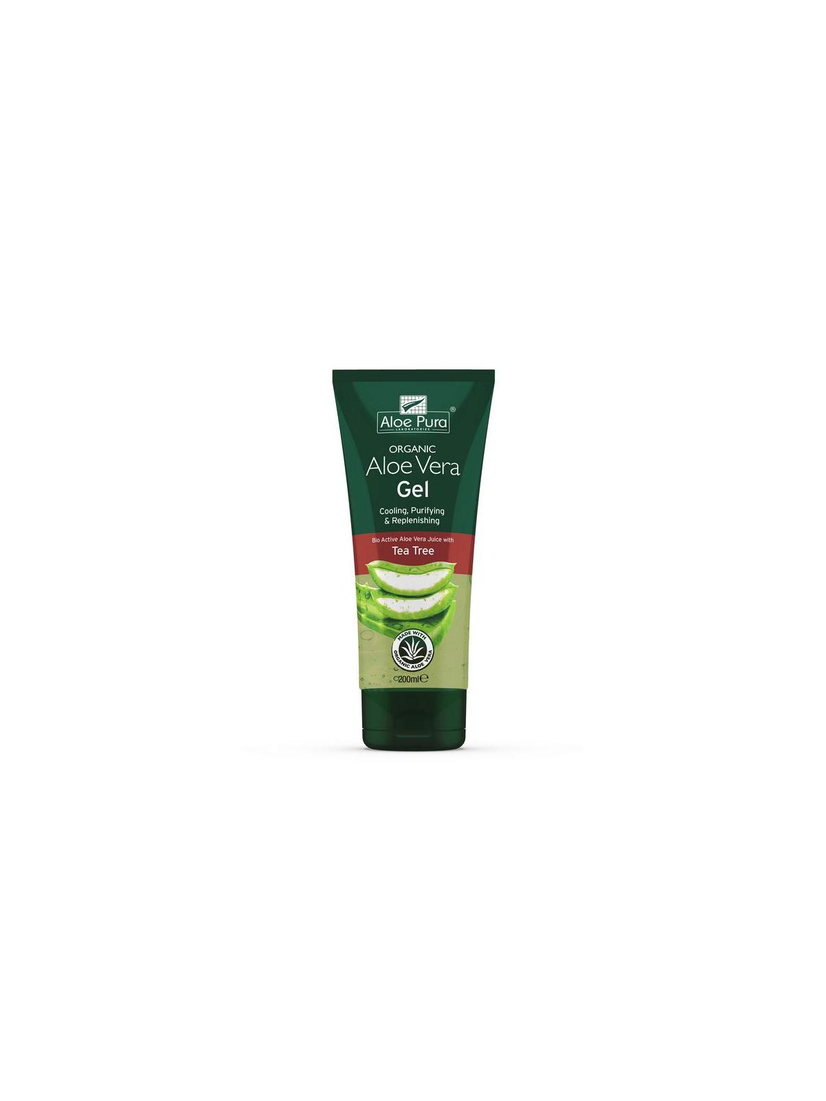 Aloe pura aloe vera gel organic tea tree