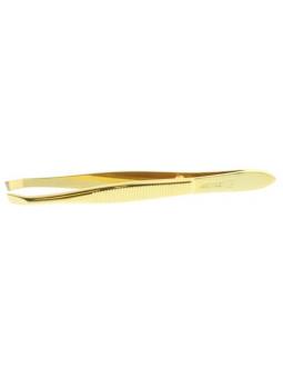 Pincet 8cm verguld scheef geb 328