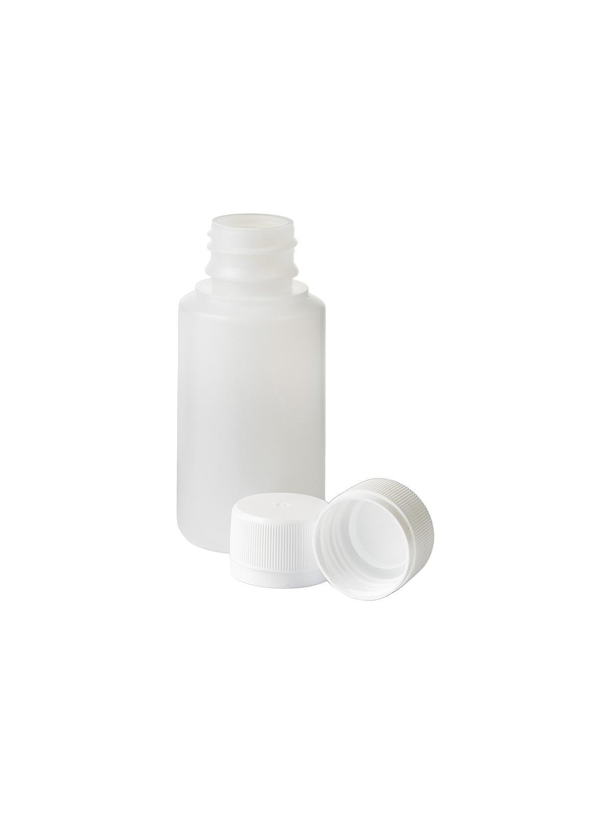 Fles HDPE naturel + afsluitdop 28mm/100ml