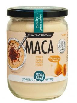 Raw maca high energy poeder in glas bio