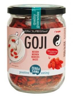 Raw goji bessen in glas bio