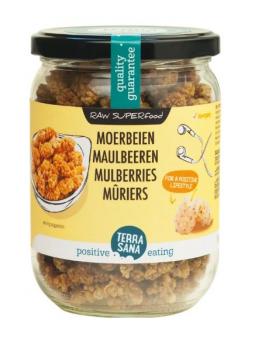 Raw moerbei bessen wit in glas bio