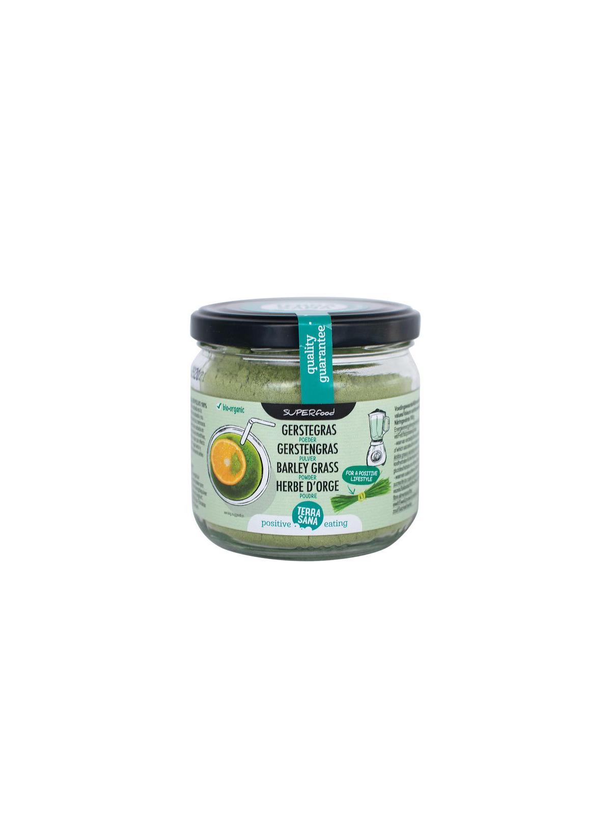Gerstegras poeder in glas bio