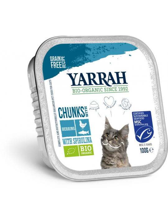 Biologisch kattenvoer chunks met vis