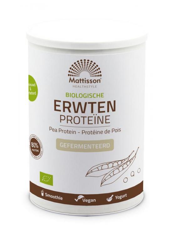 Erwten proteine gefermenteerd bio