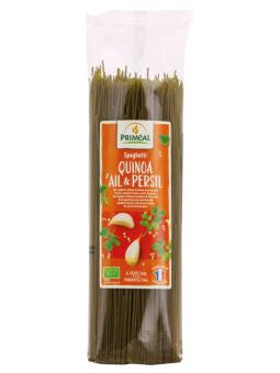 Spaghetti tarwe quinoa knoflook peterselie bio