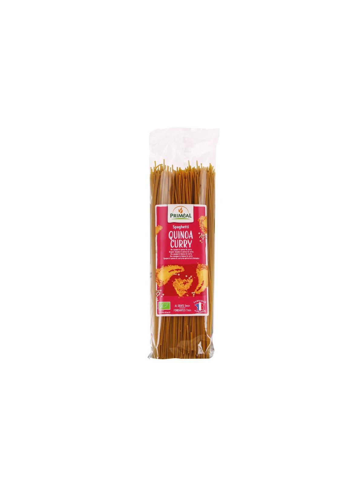 Organic spaghetti tarwe quinoa curry bio