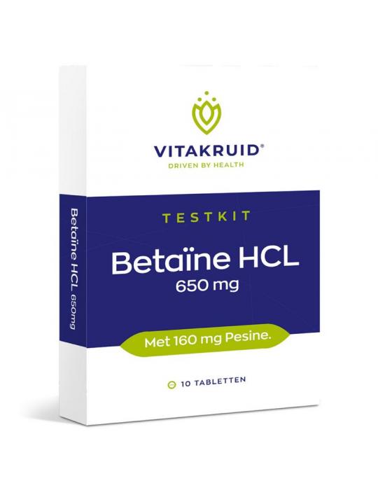 Betaine HCL 650 mg & pepsine 160 mg testkit