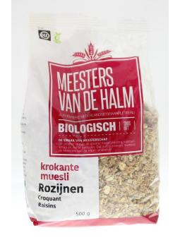 Krokante muesli rozijn bio