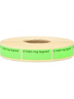 Etiket U hebt nog tegoed