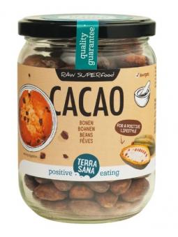 Raw cacao bonen in glas bio