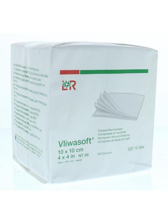 Vlieskompres 10 x 10 cm 4-laags