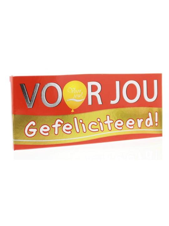 Wensreep melkchocolade gefeliciteerd