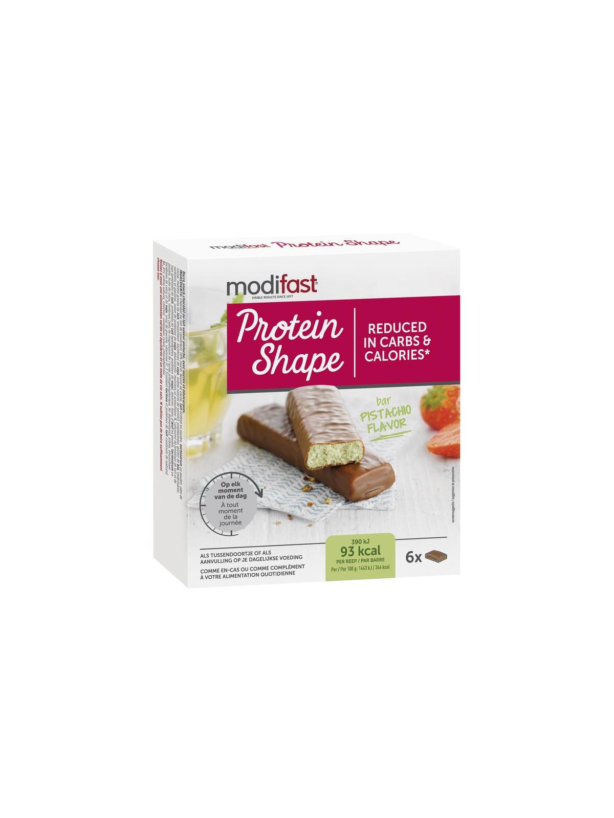Protein shape reep chocolade/pistache