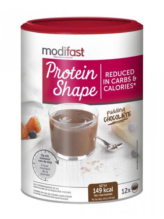 Protein shape pudding chocolade